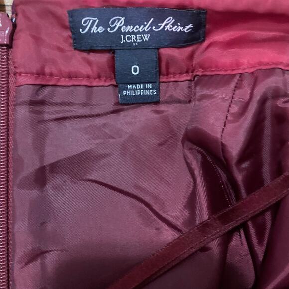 Maroon wool pencil skirt J.Crew Factory dark academia preppy whimsigoth - Picture 3 of 4